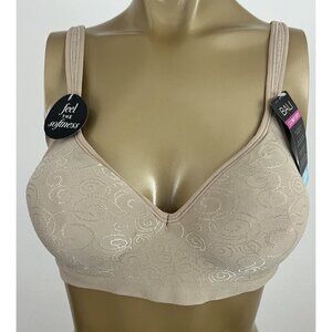 Bali Women's Comfort Revolution Wireless Bra 3463 Nude Swirl Women's 38B NWT